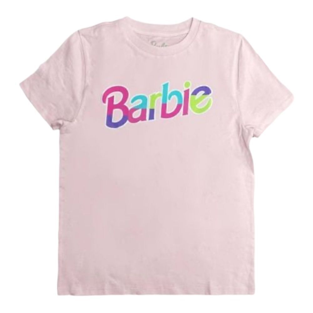 Barbie Girls Pink T-Shirt Logo Short Sleeve Graphic T-Shirt XL 14 EUC - Picture 5 of 8